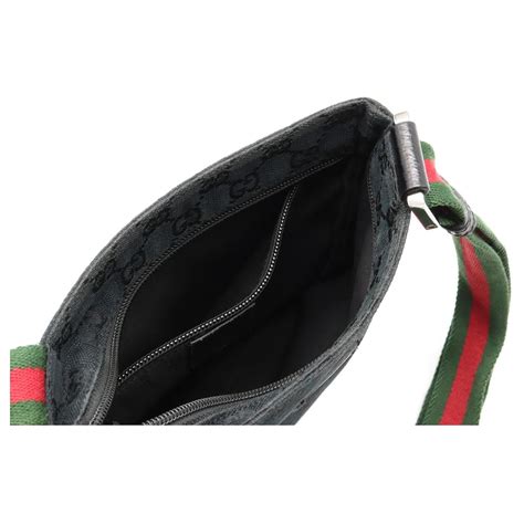 sac gucci noir rouge vert|Gucci shoulder bag.